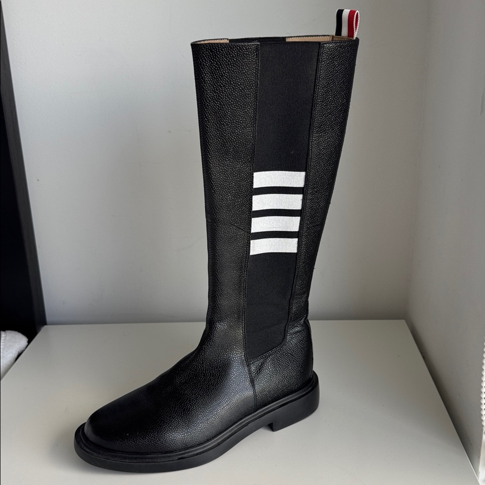 Thom Browne Black Over the Knee Unisex Boots